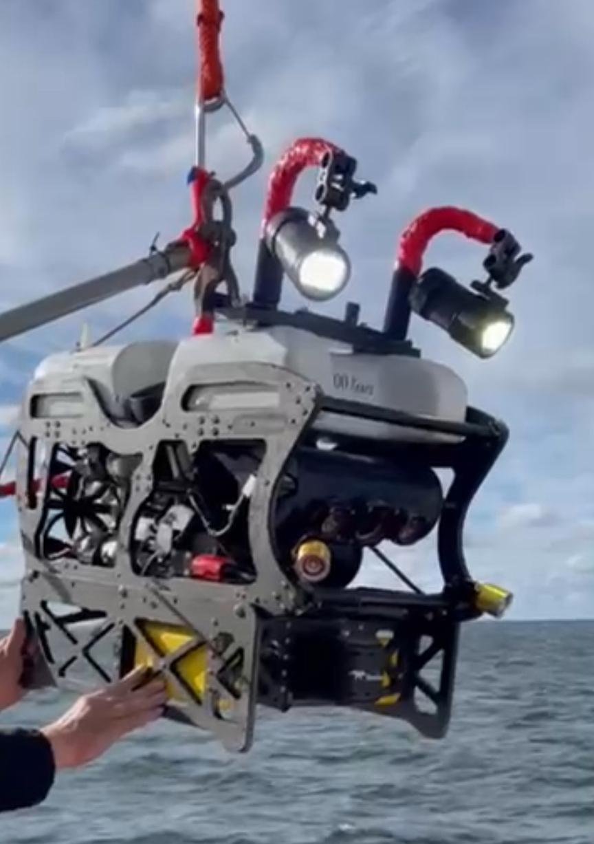 Marine survey equipment being used for comprehensive underwater assessment